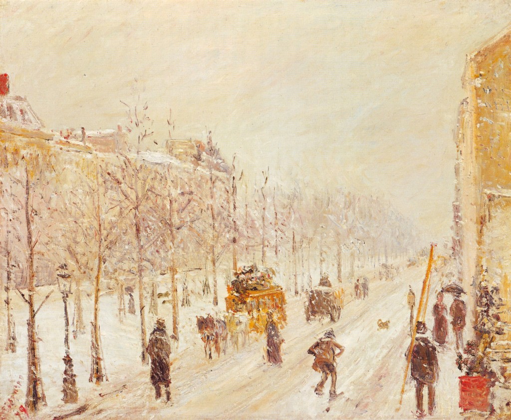 Pissarro - Los bulevares exteriores nieve